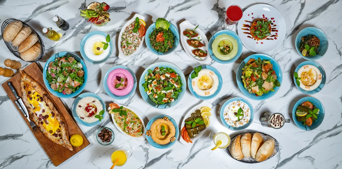 Habib Beirut Abu Dhabi — full mezze and mains spread