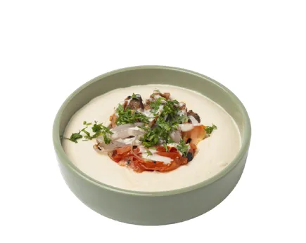 Hummus with Meat Shawarma — Habib Beirut Dubai
